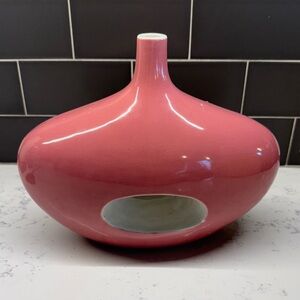 Vintage Blush Pink Ceramic Vase